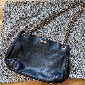 Rebecca Minkoff black leather shoulder bag